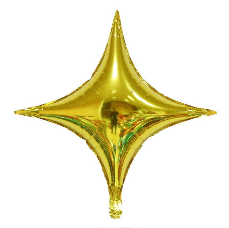 Куля зірка чотирикутна золота 18" (54)