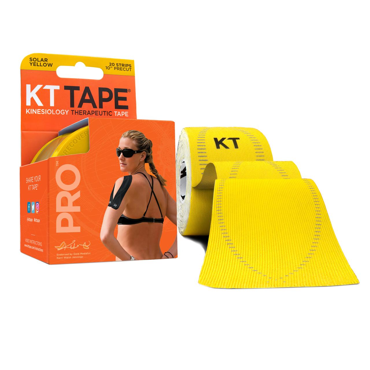 Кинезио тейп Kt Tape Pro Synthetic Precut 5см х 5м (Жовтий)