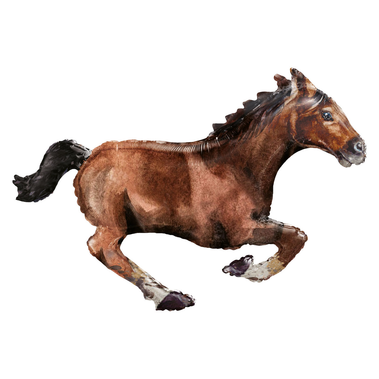 A 25" x 40" Galloping Horse Foil Balloons - Pkg. Фольгована куля фігура Кінь у калопі. В УП