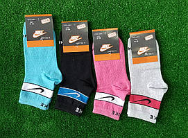 Шкарпетки демісезонні бавовна укорочені Nike Туреччина розмір 37-39 асорті