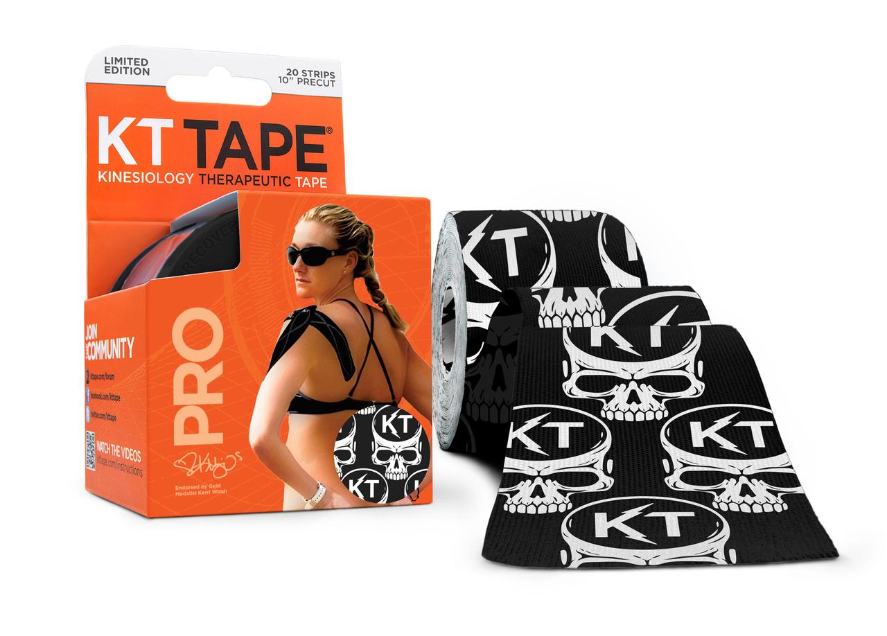 Кинезио тейп Kt Tape Pro Limited Edition Synthetic Precut 5см х 5м (Чорний череп)