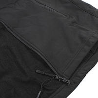 Тактична куртка Soft Shell Lesko A001 Black S вітровка для чоловіків з кишенями водонепроникна, фото 6