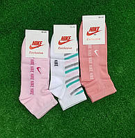 Шкарпетки демісезонні бавовна укорочені Nike Туреччина розмір 36-40 асорті