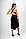 Сукня святкова з розрізом та відкритою спиною з мармурово-чорного велюру, фото 6