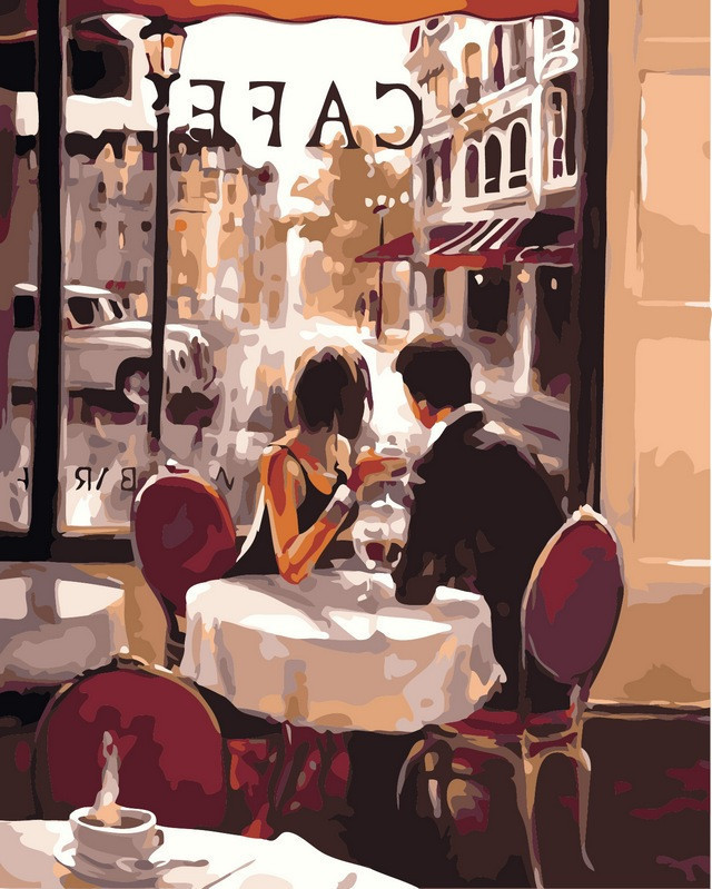 Картина за номерами 40х50 см Babylon Французьке кафе Художник Brent Heighton (vp-342), фото 1