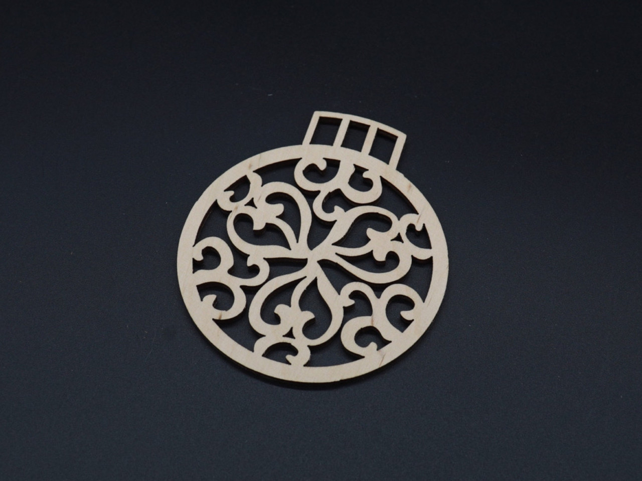 Дерев'яна новорічна заготовка з фанери. Кулька. 9см, фото 1