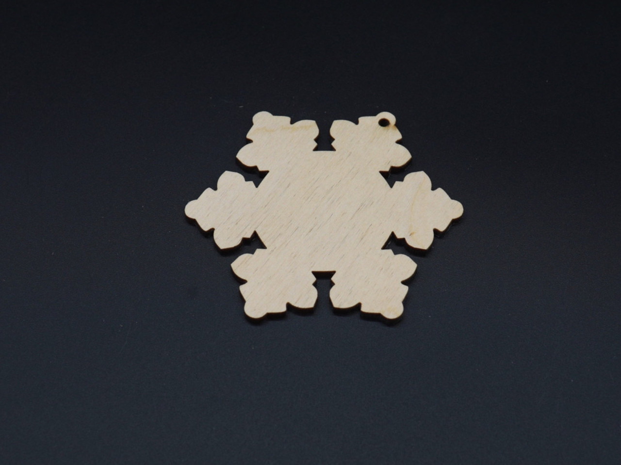 Дерев'яна новорічна заготовка з фанери.Сніжинка. 9см, фото 1