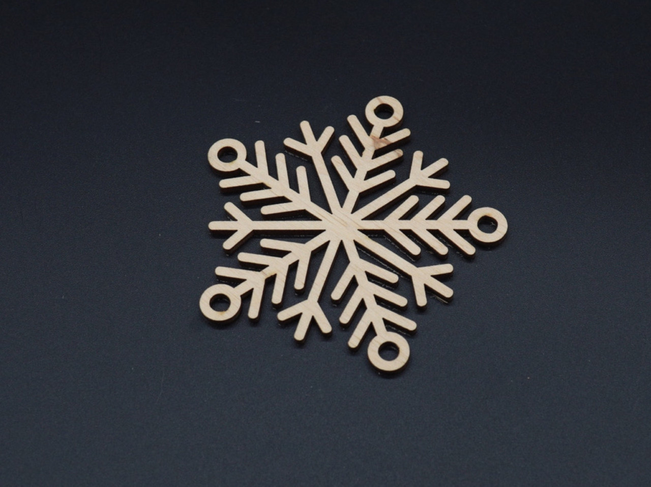 Дерев'яна новорічна заготівля з фанери. Сніжинка. 9см, фото 1