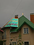 Дах декоративний на особняку, нітрид титану + неіржавка сталь, фото 4