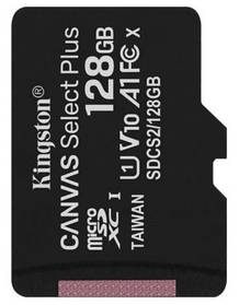 Картка пам'яті Kingston MICROSDHC 128 GB CANVAS SELECT+ A1 (W100/W85) + SD-адаптер