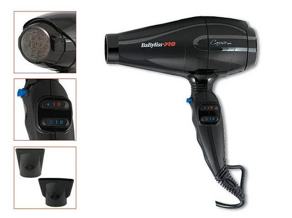 Фен для волос BaByliss PRO BAB6520RE Caruso 2200-2400W, фото 3