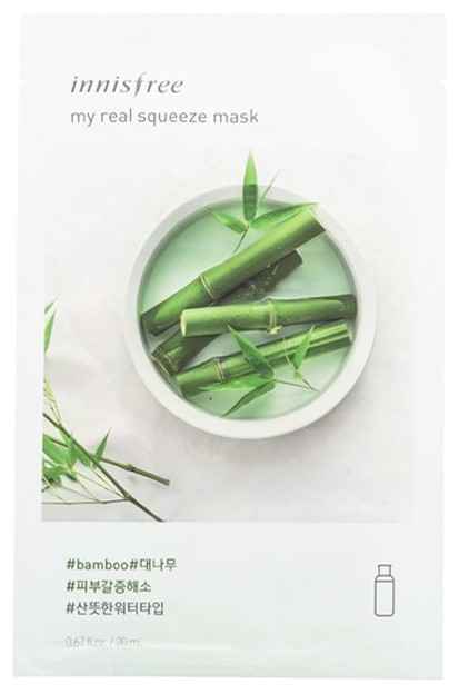 Тканинна маска для обличчя Innisfree my real squeeze mask Бамбук 20 мл