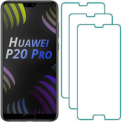 Комплект Huawei P20 Pro Захисні Стекла (3 шт.) (Хуавей П20 Р20 Про)