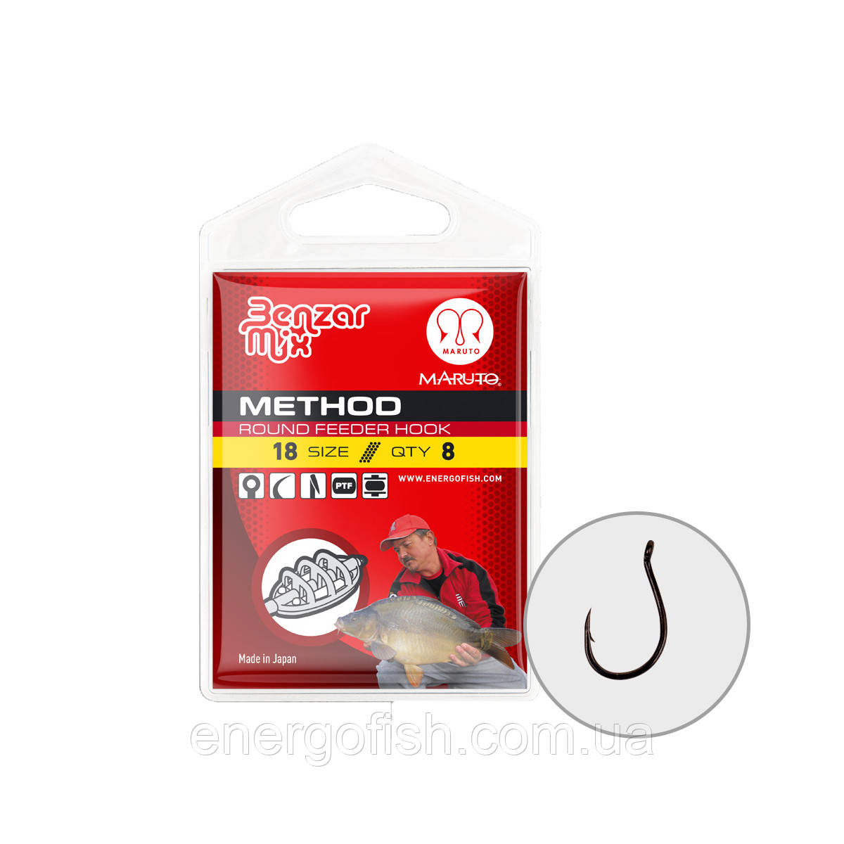 Гачок Maruto 4626 8 BENZAR ROUND Feeder 8шт