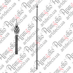 Стійка для огорожі 1000х12 невальц. Арт 25.006