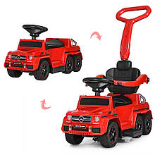 Дитячий електромобіль толокар 2в1 Mercedes AMG M 3853EL-3 Red (MP3, SD-карта, мотор 15W, акум.6V/4,5A)