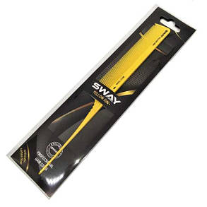 Парикмахерская расческа для волос удлиненная с шпикулем SWAY Yellow Comb Ion+ 012, фото 2