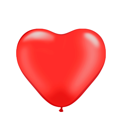 KL-12" Серце червоне (red). Повітряні кулі латексні серця 100 шт 14 лютого