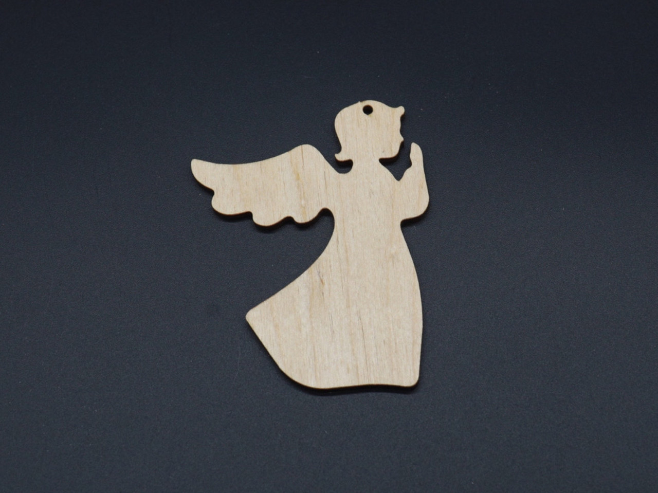 Дерев'яна новорічна заготовка під розпис. Ангелок. Фанера. 9х8см, фото 1