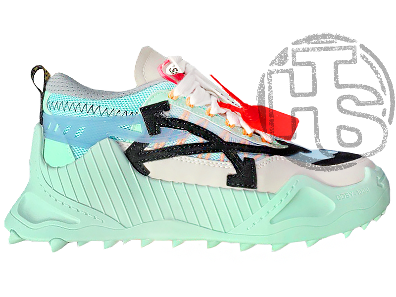 Жіночі кросівки Off-White Odsy-1000 Light Green Blue Grey FW19 OMIA139F19800040B310