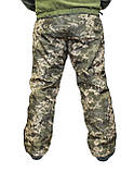 Штани вітровологозахисні ШВВЗ зимові статутні подвійні ЗСУ ММ-14 піксель, фото 4