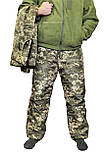 Штани вітровологозахисні ШВВЗ зимові статутні подвійні ЗСУ ММ-14 піксель, фото 6