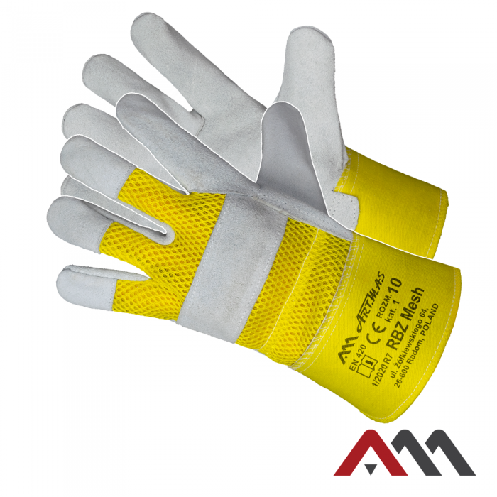 Захисні рукавички Artmas RBZ Mesh kat.1, жовто-білий, фото 1