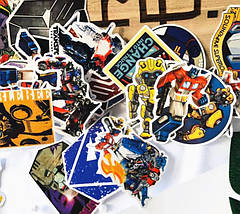 Набір вінілових наклейок стикерів Трансформери Transformers Стикербомбінг на автотелефон ноутбук 50 шт., фото 5