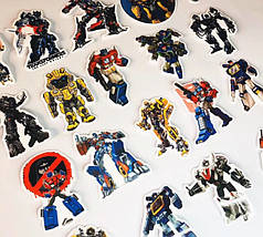 Набір вінілових наклейок стикерів Трансформери Transformers Стикербомбінг на автотелефон ноутбук 50 шт., фото 2