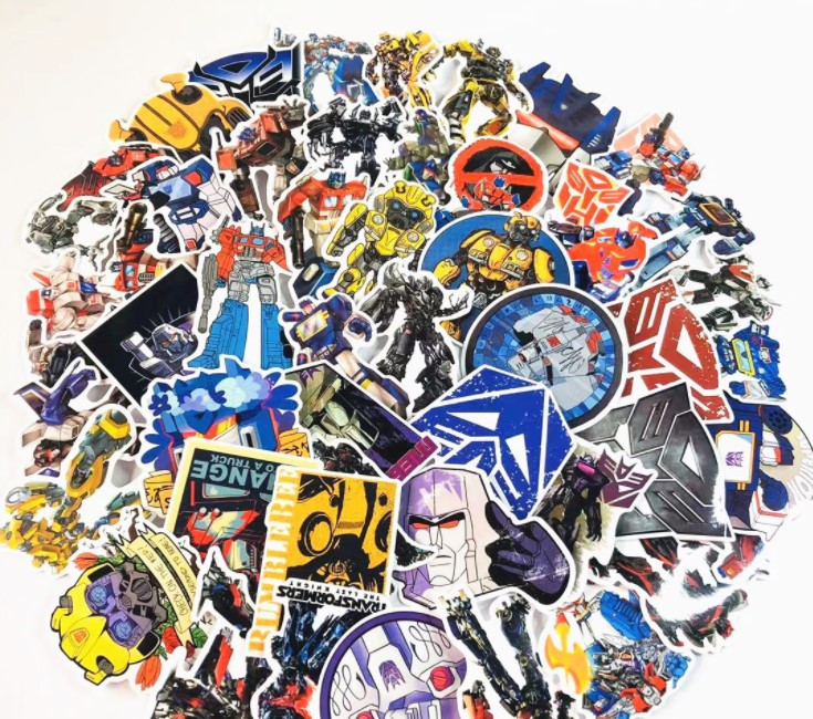 Набір вінілових наклейок стикерів Трансформери Transformers Стикербомбінг на автотелефон ноутбук 50 шт.
