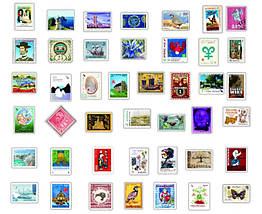 Набір вінілових наклейок стикерів Ретро дорожні марки Стикербомбінг на автотелефон ноутбук 50 шт., фото 5