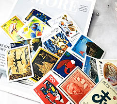 Набір вінілових наклейок стикерів Ретро дорожні марки Стикербомбінг на автотелефон ноутбук 50 шт., фото 2