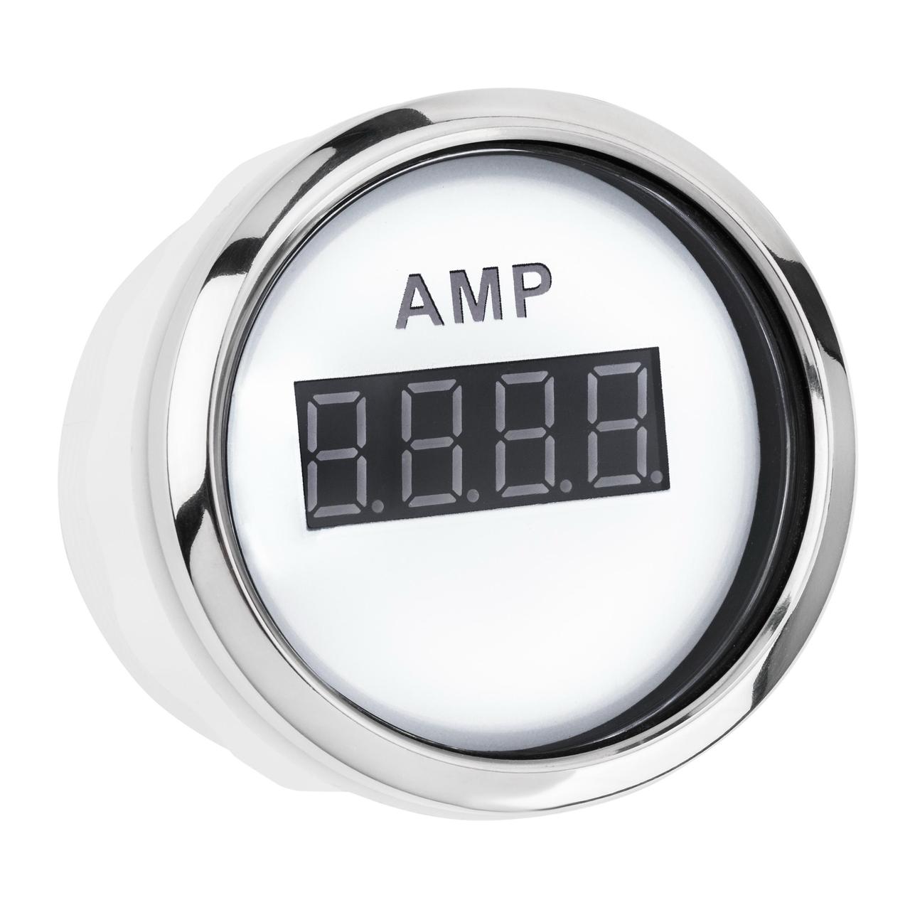 Цифровий амперметр I GAUGE 52MM з функцією попередження (білий) LED дисплей