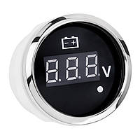 Цифровой вольтметр I GAUGE 52MM с функцией предупреждения (черный) LED дисплей 8-16В