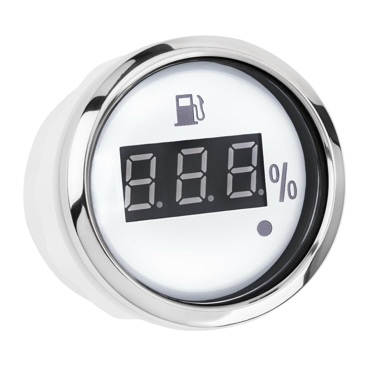 Цифровий датчик палива I GAUGE 52MM з функцією попередження (білий) LED дисплей 240 ~ 33 OHM