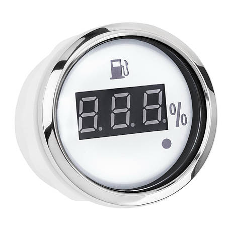 Цифровий датчик палива I GAUGE 52MM з функцією попередження (білий) LED дисплей 240 ~ 33 OHM, фото 1