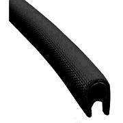 Ущільнювач ПВХ профіль (привальний брус) 14х10 мм для товщини 1,5-4 мм чорний