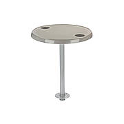 Набір круглий стіл зі стійкою 75201-04, колір сірий