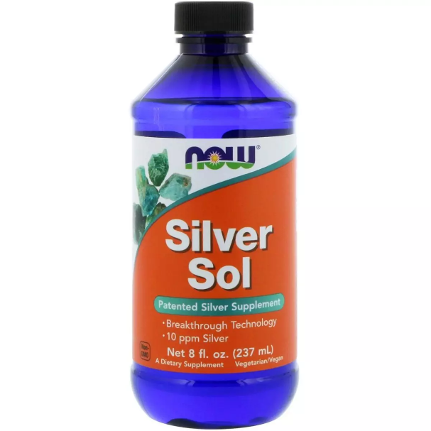 Колоїдне Срібло, Now Foods, Silver Sol, 8 рідких унцій (237 мл)