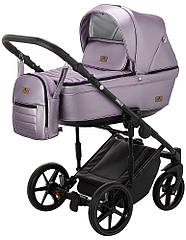 Дитяча універсальна коляска 2 в 1 Adamex Amelia шкіра 100% SM7 (Адамекс Амелія, Польща)