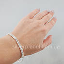 Браслет срібло жіночий арабка з камінням 17 см, фото 8