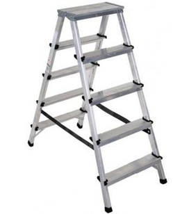 Двостороння алюмінієва драбина, 2 х 5