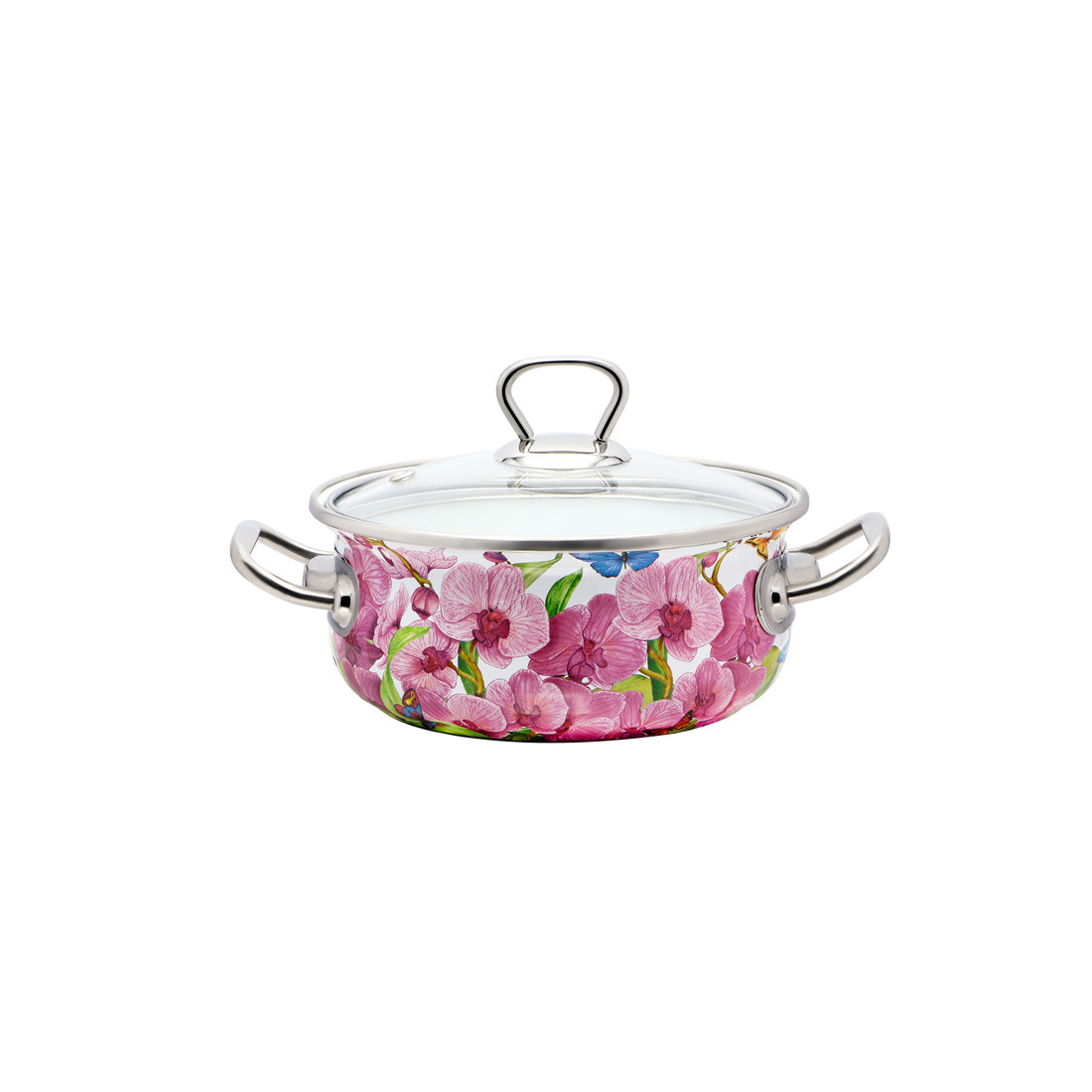 Каструля емальована 1,5 л "Орхідея" 15116