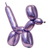 KL 260 Mirror modeling baloon Purple (фиолетовый хром). Латексные шары для моделирования ШДМ