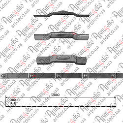 Прокат з отворами 2000х20х2 Арт 33.112
