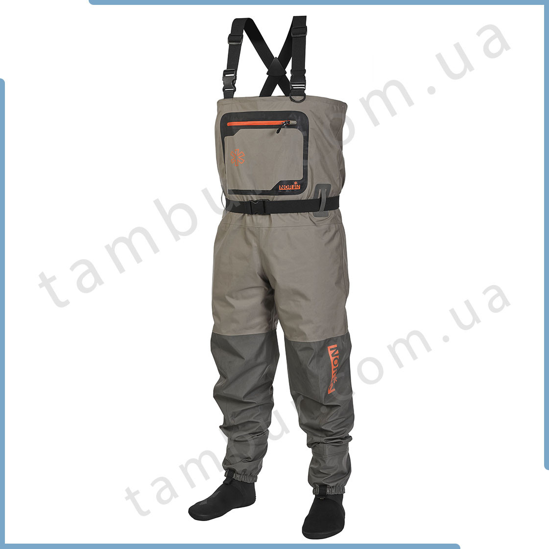 Напівкомбінезон забродний повітропроникний Norfin FLOW 20000 мм (носок неопрен)