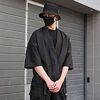 Кимоно чёрного цвета от бренда ТУР модель Лю Кан (Liu Kang),размер S,M,L,XL L-XL