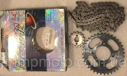 Зірки Альфа Дельта Актив комплект задня + передня + ланцюг-116 428-36+428-14 якість, фото 1