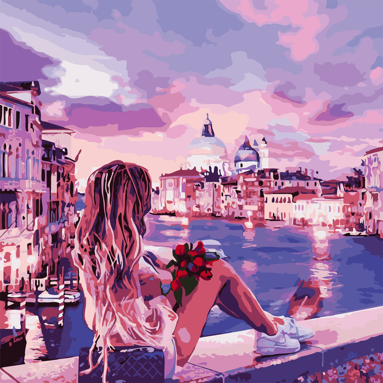 Художній творчий набір, картина за номерами Вечір у Венеції, 40x40 см, «Art Story» (AS0810)