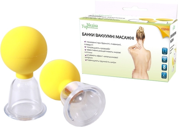 Банки вакуумні масажні Укрмедика, полікарбонат, 50 мм, 8 шт.,Україна, фото 1
